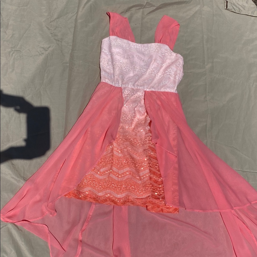 High-low ombré sparkly lace dress (kids)